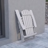 image:imageFlash Furniture Charlestown Folding Adirondack Chair  Black  Poly Resin  IndoorOutdoor  Weather Resistant  Set of 2Grey
