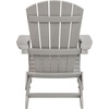 image:imageFlash Furniture Charlestown Folding Adirondack Chair  Black  Poly Resin  IndoorOutdoor  Weather Resistant  Set of 2Grey