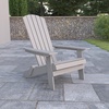 image:imageFlash Furniture Charlestown Folding Adirondack Chair  Black  Poly Resin  IndoorOutdoor  Weather Resistant  Set of 2Grey