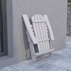 image:imageFlash Furniture Charlestown Folding Adirondack Chair  Black  Poly Resin  IndoorOutdoor  Weather Resistant  Set of 2Grey