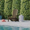 image:imageFlash Furniture Charlestown Folding Adirondack Chair  Black  Poly Resin  IndoorOutdoor  Weather Resistant  Set of 2Mahogany