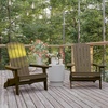 image:imageFlash Furniture Charlestown Folding Adirondack Chair  Black  Poly Resin  IndoorOutdoor  Weather Resistant  Set of 2Mahogany