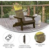 image:imageFlash Furniture Charlestown Folding Adirondack Chair  Black  Poly Resin  IndoorOutdoor  Weather Resistant  Set of 2Mahogany
