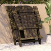 image:imageFlash Furniture Charlestown Folding Adirondack Chair  Black  Poly Resin  IndoorOutdoor  Weather Resistant  Set of 2Mahogany