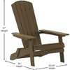 image:imageFlash Furniture Charlestown Folding Adirondack Chair  Black  Poly Resin  IndoorOutdoor  Weather Resistant  Set of 2Mahogany