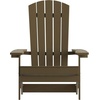 image:imageFlash Furniture Charlestown Folding Adirondack Chair  Black  Poly Resin  IndoorOutdoor  Weather Resistant  Set of 2Mahogany