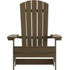 image:imageFlash Furniture Charlestown Folding Adirondack Chair  Black  Poly Resin  IndoorOutdoor  Weather Resistant  Set of 2Mahogany