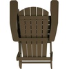 image:imageFlash Furniture Charlestown Folding Adirondack Chair  Black  Poly Resin  IndoorOutdoor  Weather Resistant  Set of 2Mahogany