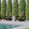image:imageFlash Furniture Charlestown Folding Adirondack Chair  Black  Poly Resin  IndoorOutdoor  Weather Resistant  Set of 2Mahogany