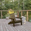 image:imageFlash Furniture Charlestown Folding Adirondack Chair  Black  Poly Resin  IndoorOutdoor  Weather Resistant  Set of 2Mahogany