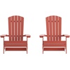 image:imageFlash Furniture Charlestown Folding Adirondack Chair  Black  Poly Resin  IndoorOutdoor  Weather Resistant  Set of 2Red