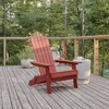 image:imageFlash Furniture Charlestown Folding Adirondack Chair  Black  Poly Resin  IndoorOutdoor  Weather Resistant  Set of 2Red