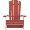 image:imageFlash Furniture Charlestown Folding Adirondack Chair  Black  Poly Resin  IndoorOutdoor  Weather Resistant  Set of 2Red