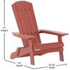 image:imageFlash Furniture Charlestown Folding Adirondack Chair  Black  Poly Resin  IndoorOutdoor  Weather Resistant  Set of 2Red