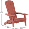 image:imageFlash Furniture Charlestown Folding Adirondack Chair  Black  Poly Resin  IndoorOutdoor  Weather Resistant  Set of 2Red