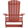 image:imageFlash Furniture Charlestown Folding Adirondack Chair  Black  Poly Resin  IndoorOutdoor  Weather Resistant  Set of 2Red