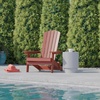 image:imageFlash Furniture Charlestown Folding Adirondack Chair  Black  Poly Resin  IndoorOutdoor  Weather Resistant  Set of 2Red
