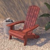 image:imageFlash Furniture Charlestown Folding Adirondack Chair  Black  Poly Resin  IndoorOutdoor  Weather Resistant  Set of 2Red