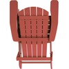 image:imageFlash Furniture Charlestown Folding Adirondack Chair  Black  Poly Resin  IndoorOutdoor  Weather Resistant  Set of 2Red