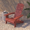image:imageFlash Furniture Charlestown Folding Adirondack Chair  Black  Poly Resin  IndoorOutdoor  Weather Resistant  Set of 2Red
