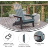 image:imageFlash Furniture Charlestown Folding Adirondack Chair  Black  Poly Resin  IndoorOutdoor  Weather Resistant  Set of 2Sea Foam