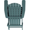 image:imageFlash Furniture Charlestown Folding Adirondack Chair  Black  Poly Resin  IndoorOutdoor  Weather Resistant  Set of 2Sea Foam