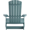 image:imageFlash Furniture Charlestown Folding Adirondack Chair  Black  Poly Resin  IndoorOutdoor  Weather Resistant  Set of 2Sea Foam