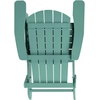image:imageFlash Furniture Charlestown Folding Adirondack Chair  Black  Poly Resin  IndoorOutdoor  Weather Resistant  Set of 2Sea Foam