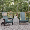 image:imageFlash Furniture Charlestown Folding Adirondack Chair  Black  Poly Resin  IndoorOutdoor  Weather Resistant  Set of 2Sea Foam