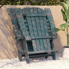 image:imageFlash Furniture Charlestown Folding Adirondack Chair  Black  Poly Resin  IndoorOutdoor  Weather Resistant  Set of 2Sea Foam