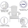 image:imageFlash Furniture Charlestown Folding Adirondack Chair  Black  Poly Resin  IndoorOutdoor  Weather Resistant  Set of 2White