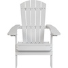 image:imageFlash Furniture Charlestown Folding Adirondack Chair  Black  Poly Resin  IndoorOutdoor  Weather Resistant  Set of 2White