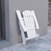 image:imageFlash Furniture Charlestown Folding Adirondack Chair  Black  Poly Resin  IndoorOutdoor  Weather Resistant  Set of 2White