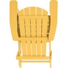 image:imageFlash Furniture Charlestown Folding Adirondack Chair  Black  Poly Resin  IndoorOutdoor  Weather Resistant  Set of 2Yellow