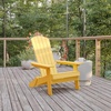 image:imageFlash Furniture Charlestown Folding Adirondack Chair  Black  Poly Resin  IndoorOutdoor  Weather Resistant  Set of 2Yellow