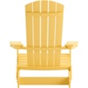 image:imageFlash Furniture Charlestown Folding Adirondack Chair  Black  Poly Resin  IndoorOutdoor  Weather Resistant  Set of 2Yellow