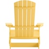 image:imageFlash Furniture Charlestown Folding Adirondack Chair  Black  Poly Resin  IndoorOutdoor  Weather Resistant  Set of 2Yellow