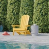 image:imageFlash Furniture Charlestown Folding Adirondack Chair  Black  Poly Resin  IndoorOutdoor  Weather Resistant  Set of 2Yellow