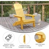 image:imageFlash Furniture Charlestown Folding Adirondack Chair  Black  Poly Resin  IndoorOutdoor  Weather Resistant  Set of 2Yellow