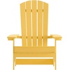 image:imageFlash Furniture Charlestown Folding Adirondack Chair  Black  Poly Resin  IndoorOutdoor  Weather Resistant  Set of 2Yellow