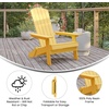 image:imageFlash Furniture Charlestown Folding Adirondack Chair  Black  Poly Resin  IndoorOutdoor  Weather Resistant  Set of 2Yellow