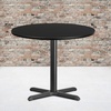 image:imageFlash Furniture Graniss 36 Round Natural Laminate Table Top with 30 x 30 Table Height BaseBlack