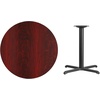 image:imageFlash Furniture Graniss 36 Round Natural Laminate Table Top with 30 x 30 Table Height BaseMahogany