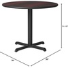 image:imageFlash Furniture Graniss 36 Round Natural Laminate Table Top with 30 x 30 Table Height BaseMahogany