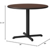 image:imageFlash Furniture Graniss 36 Round Natural Laminate Table Top with 30 x 30 Table Height BaseWalnut