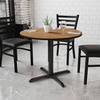 image:imageFlash Furniture Graniss 36 Round Natural Laminate Table Top with 30 x 30 Table Height BaseWalnut
