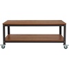 image:imageFlash Furniture Livingston Collection TV Stand in Brown Oak Wood Grain Finish with Metal Wheels