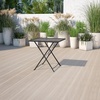 image:imageFlash Furniture Oia Commercial Grade 28 Square Light Gray IndoorOutdoor Steel Folding Patio TableBlack
