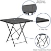 image:imageFlash Furniture Oia Commercial Grade 28 Square Light Gray IndoorOutdoor Steel Folding Patio TableBlack