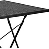 image:imageFlash Furniture Oia Commercial Grade 28 Square Light Gray IndoorOutdoor Steel Folding Patio TableBlack